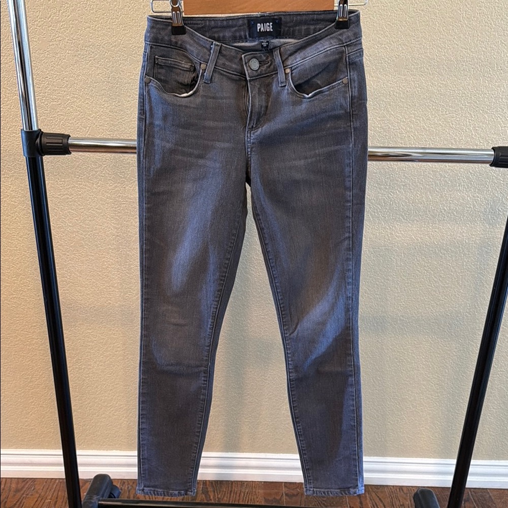 PAIGE Women's Gray Skinny Jeans - Classic Mid-Rise Fit